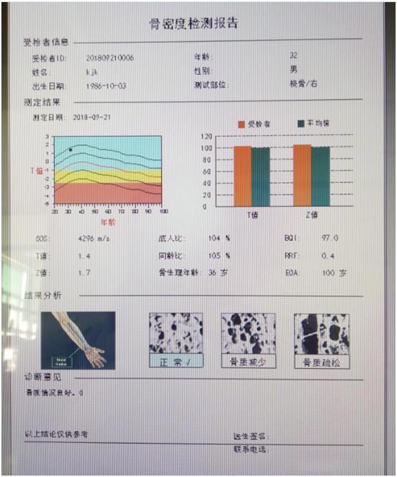 湖北省房县超声骨密度检测仪临床应用报告